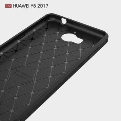 Huawei Y5 2017 (Y5 III) / Y6 2017 kieto silikono TPU juodas dėklas - nugarėlė / Priedai.lt