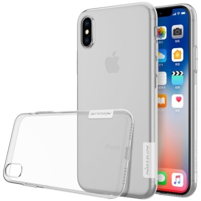 Apple iPhone X (iPhone Xs) Nillkin Nature plonas skaidrus (permatomas) silikoninis TPU bespalvis dėklas / Priedai.lt