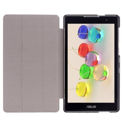 Asus ZenPad C 7.0 (Z170C) atverčiamas juodas odinis dėklas - knygutė / Priedai.lt