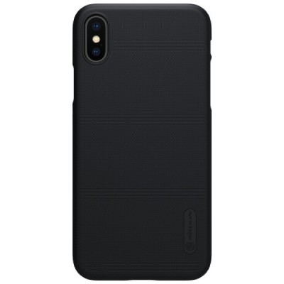 Nillkin Super Frosted Shield Apple iPhone X (iPhone Xs) juodas plastikinis dėklas | Priedai.lt