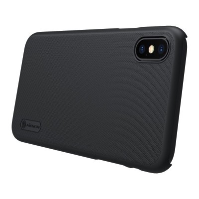 Nillkin Super Frosted Shield Apple iPhone X (iPhone Xs) juodas plastikinis dėklas | Priedai.lt
