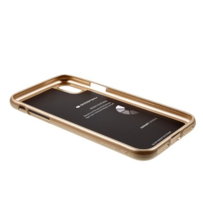 Apple iPhone X (iPhone Xs) Mercury auksinis kieto silikono TPU dėklas - nugarėlė / Priedai.lt
