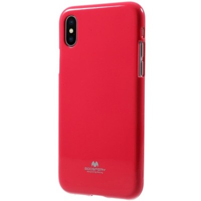 Apple iPhone X (iPhone Xs) Mercury tamsiai rožinis kieto silikono TPU dėklas - nugarėlė / Priedai.lt