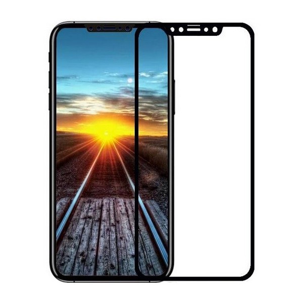 „Devia“ 9H Tempered Glass kaitsev ekraaniklaas 0.18 mm - must + tagumine film (iPhone X / Xs / 11 Pro)