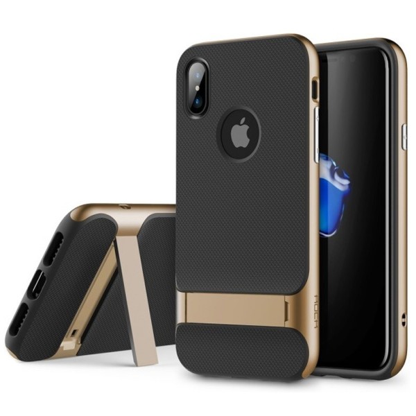 „Rock“ Royce Kickstand kaaned - kuldne (iPhone X / Xs)