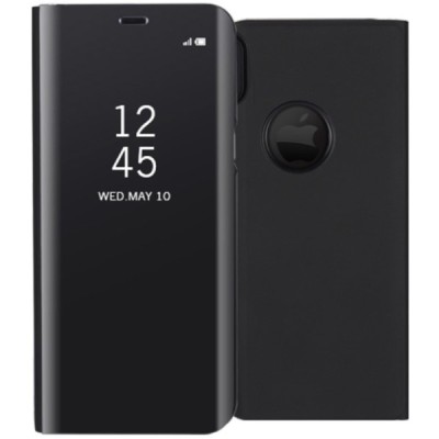 Apple iPhone X (iPhone Xs) plastikinis atverčiamas juodas dėklas / Priedai.lt