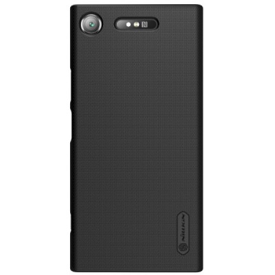 Nillkin Frosted Shield Sony Xperia XZ1 juodas plastikinis dėklas / Priedai.lt