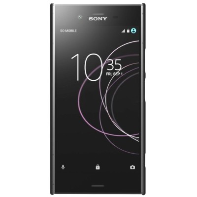 Nillkin Frosted Shield Sony Xperia XZ1 juodas plastikinis dėklas / Priedai.lt