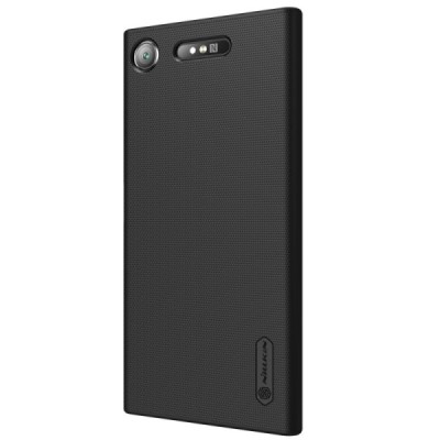 Nillkin Frosted Shield Sony Xperia XZ1 juodas plastikinis dėklas / Priedai.lt