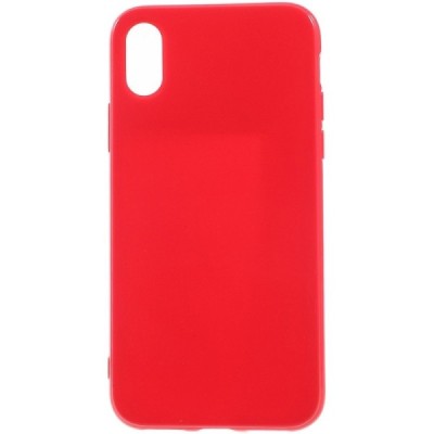 Apple iPhone X (iPhone Xs) kieto silikono TPU raudonas dėklas - nugarėlė / Priedai.lt