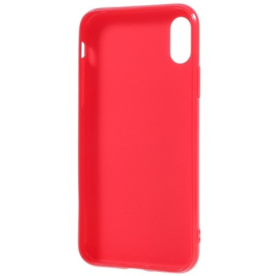 Apple iPhone X (iPhone Xs) kieto silikono TPU raudonas dėklas - nugarėlė / Priedai.lt