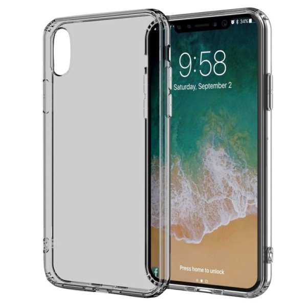 Kõva silikoon (TPU) läbipaistev kaaned - hall (iPhone X / Xs)