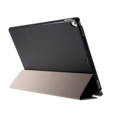 Apple iPad Pro 12.9" 2017 atverčiamas juodas odinis dėklas - knygutė / Priedai.lt