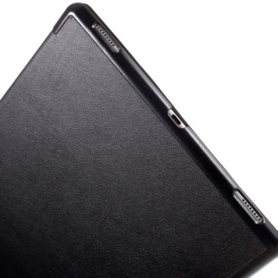 Apple iPad Pro 12.9" 2017 atverčiamas juodas odinis dėklas - knygutė / Priedai.lt