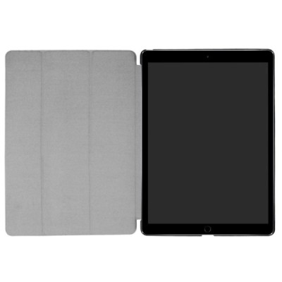 Apple iPad Pro 12.9" 2017 atverčiamas baltas odinis dėklas - knygutė / Priedai.lt