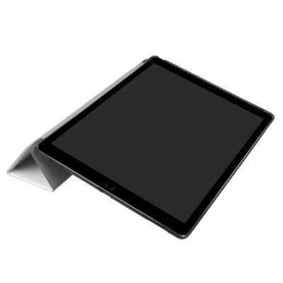 Apple iPad Pro 12.9" 2017 atverčiamas baltas odinis dėklas - knygutė / Priedai.lt