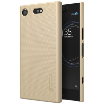 Nillkin Frosted Shield Sony Xperia XZ1 Compact auksinis plastikinis dėklas / Priedai.lt