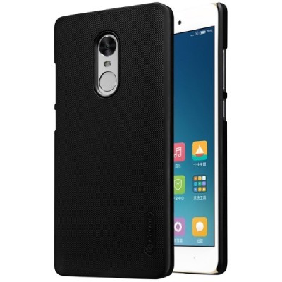 Xiaomi Redmi Note 4X Nillkin Frosted Shield juodas plastikinis dėklas + apsauginė ekrano plėvelė / Priedai.lt