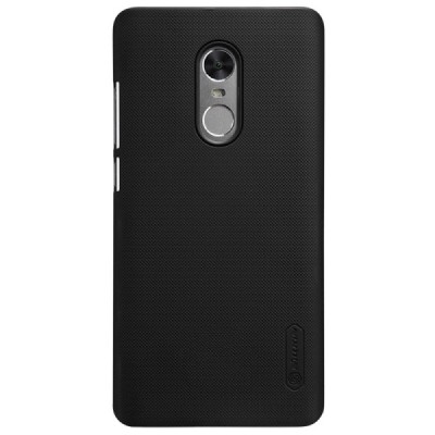 Xiaomi Redmi Note 4X Nillkin Frosted Shield juodas plastikinis dėklas + apsauginė ekrano plėvelė / Priedai.lt