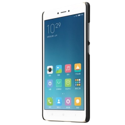 Xiaomi Redmi Note 4X Nillkin Frosted Shield juodas plastikinis dėklas + apsauginė ekrano plėvelė / Priedai.lt