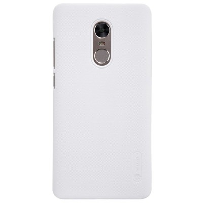 Xiaomi Redmi Note 4X Nillkin Frosted Shield baltas plastikinis dėklas + apsauginė ekrano plėvelė / Priedai.lt