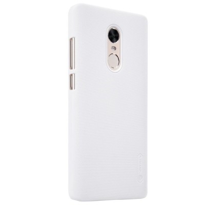 Xiaomi Redmi Note 4X Nillkin Frosted Shield baltas plastikinis dėklas + apsauginė ekrano plėvelė / Priedai.lt