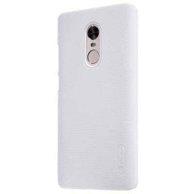 Xiaomi Redmi Note 4X Nillkin Frosted Shield baltas plastikinis dėklas + apsauginė ekrano plėvelė / Priedai.lt