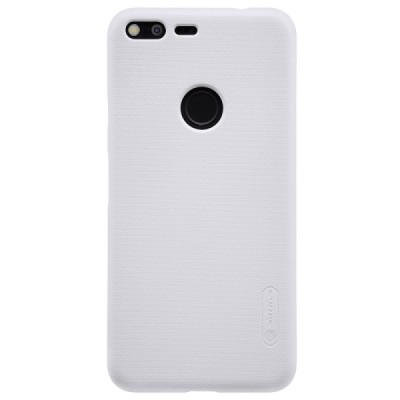 Nillkin Frosted Shield Google Pixel XL baltas plastikinis dėklas + apsauginė ekrano plėvelė / Priedai.lt