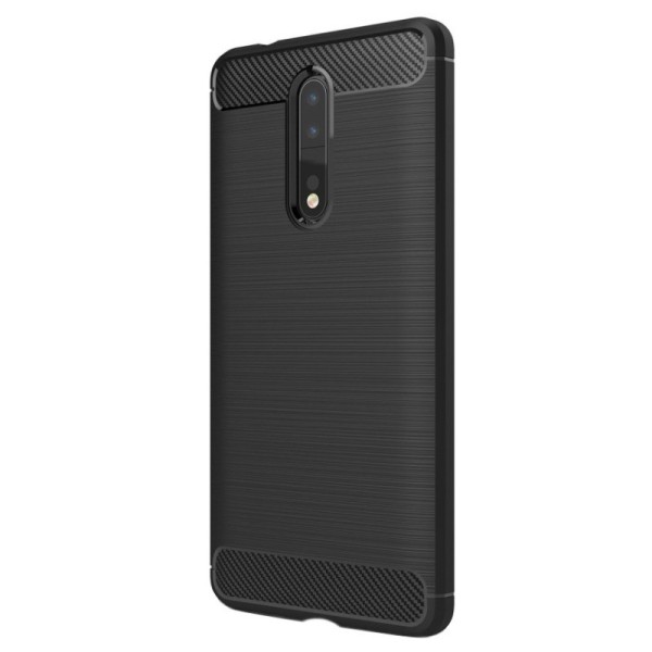 „Carbon“ Kõva silikoon (TPU) kaaned - must (Nokia 8)