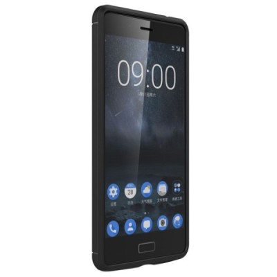 Nokia 8 „Carbon“ kieto silikono TPU juodas dėklas - nugarėlė / Priedai.lt