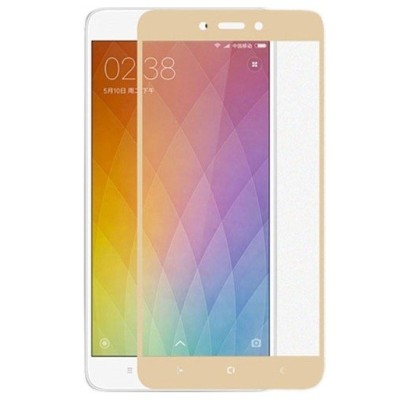 Xiaomi Redmi Note 4X „Hat-Prince“ 9H Tempered Glass sustiprintos apsaugos auksinis pilnai dengiantis apsauginis ekrano stiklas 0