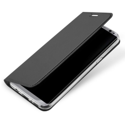 „Dux Ducis“ Skin serijos Samsung Galaxy S8 (G950) juodas odinis atverčiamas dėklas / Priedai.lt