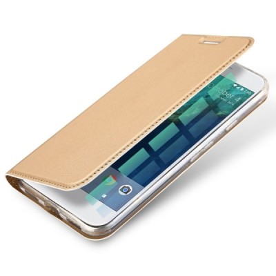 „Dux Ducis“ Skin serijos Google Pixel XL auksinis odinis atverčiamas dėklas / Priedai.lt