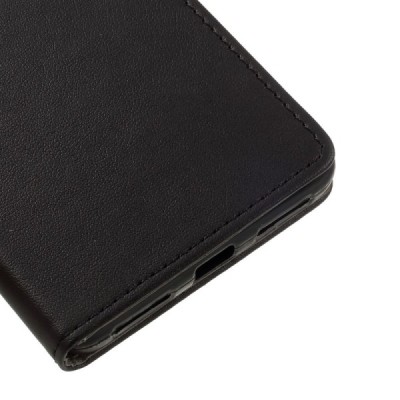 Xiaomi Redmi Note 4X atverčiamas juodas odinis dėklas, knygutė - piniginė / Priedai.lt