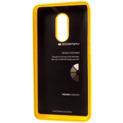 Xiaomi Redmi Note 4X geltonas Mercury kieto silikono (TPU) dėklas - nugarėlė / Priedai.lt
