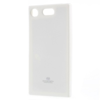 Sony Xperia XZ1 Compact Mercury baltas kieto silikono TPU dėklas - nugarėlė / Priedai.lt
