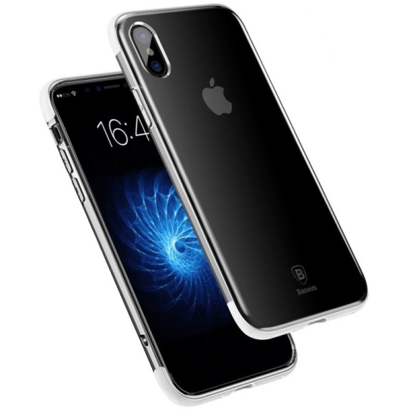 „Baseus“ Armor kaaned - Läbipaistev, valge (iPhone X / Xs)