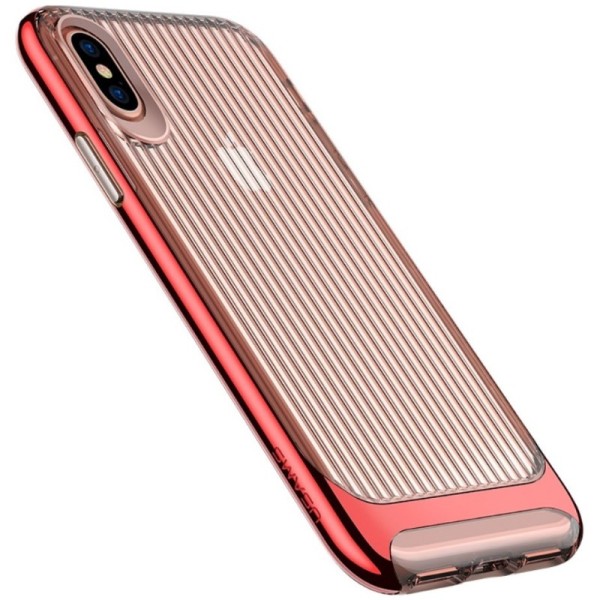 „Usams“ Senior läbipaistev kaaned - punane (iPhone X / Xs)