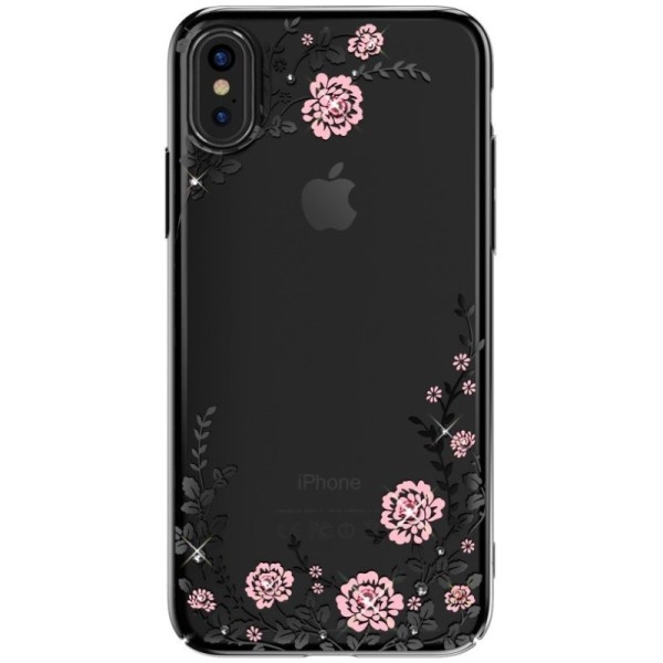 „Kavaro“ Flowers Swarovski kaaned - must (iPhone X / Xs)
