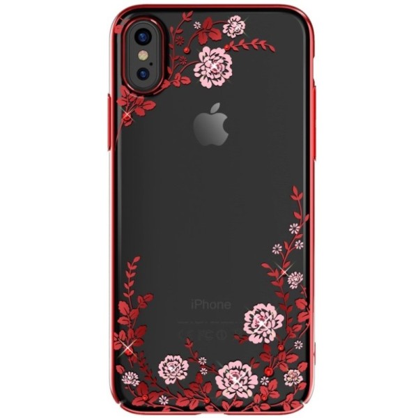 „Kavaro“ Flowers Swarovski kaaned - punane (iPhone X / Xs)