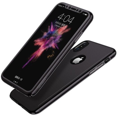 Juodas „JOYROOM“ Beetles plastikinis Apple iPhone X (iPhone Xs) dėklas (dėkliukas, nugarėlė) / Priedai.lt