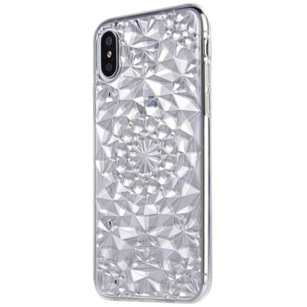 „SULADA“ Diamond Kõva silikoon (TPU) kaaned - läbipaistev (iPhone X / Xs)