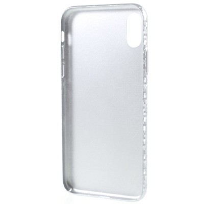 Apple iPhone X (iPhone Xs) Disco plastikinis sidabrinis dėklas - nugarėlė / Priedai.lt