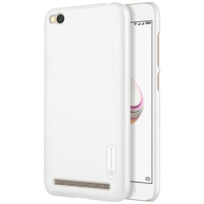 Xiaomi Redmi 5A Nillkin Frosted Shield baltas plastikinis dėklas + apsauginė ekrano plėvelė / Priedai.lt
