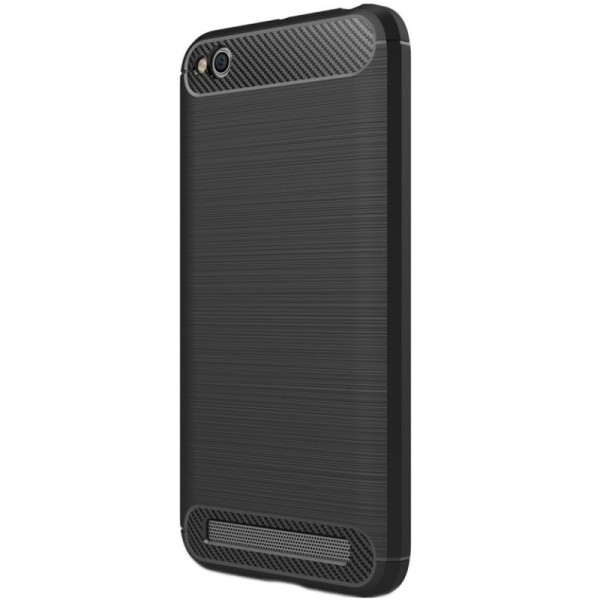 „Carbon“ Kõva silikoon (TPU) kaaned - must (Redmi 5A)