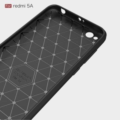 Xiaomi Redmi 5A „Carbon“ kieto silikono TPU juodas dėklas - nugarėlė / Priedai.lt