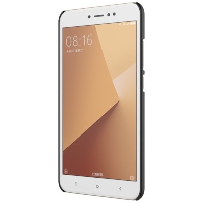 Xiaomi Redmi Note 5A (Y1) Nillkin Frosted Shield juodas plastikinis dėklas + apsauginė ekrano plėvelė / Priedai.lt