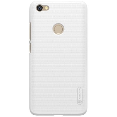 Xiaomi Redmi Note 5A (Y1) Nillkin Frosted Shield baltas plastikinis dėklas + apsauginė ekrano plėvelė / Priedai.lt