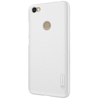 Xiaomi Redmi Note 5A (Y1) Nillkin Frosted Shield baltas plastikinis dėklas + apsauginė ekrano plėvelė / Priedai.lt