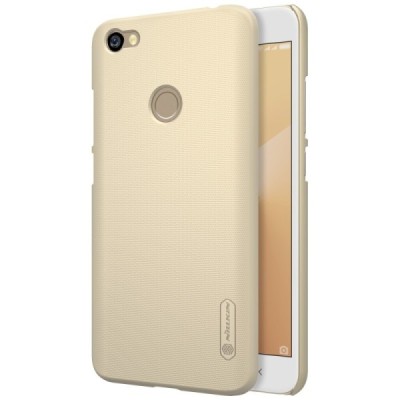 Xiaomi Redmi Note 5A (Y1) Nillkin Frosted Shield auksinis plastikinis dėklas + apsauginė ekrano plėvelė / Priedai.lt